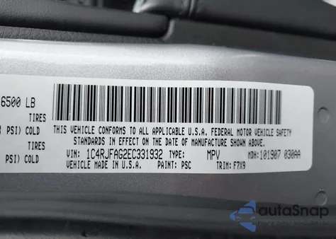 2014 Jeep Grand Cherokee Laredo z USA, uszkodzony, nr VIN 1C4RJFAG2EC331932